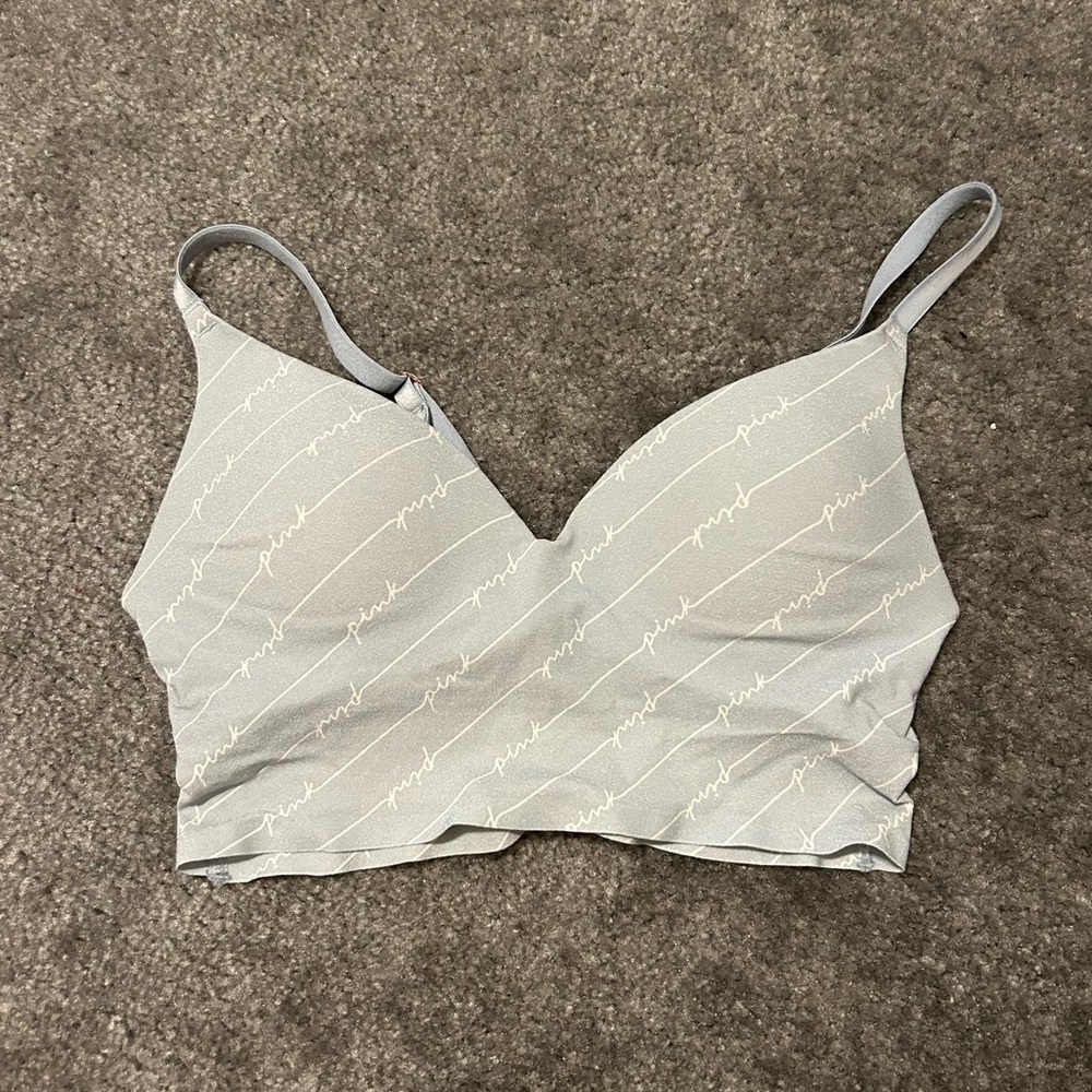 Pink wireless pushup bra